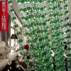 Green full wear feng shui door curtain custom pearl curtain crystal partition curtain crystal curtain living room hang curtain porch adornment curtain special color price *1.5 times
