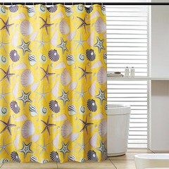 Bathroom curtain waterproof and thickened anti-mildew high-grade polyester bathroom door curtain hanging curtain foreign trade curtain partition curtain 200 width *200 height [new style]