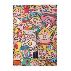 Korean style cartoon children cloth art cotton and linen door curtain study bedroom partition porch curtain decoration hanging curtain shading wind curtain tomd013 food goods special high 120cm door curtain