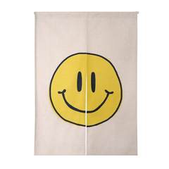 Korean style cartoon children cloth art cotton and linen door curtain study bedroom partition porch curtain adornment hangs the curtain to shade the wind and water curtain tomd012 smiling face height 120cm door curtain