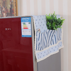 Refrigerator cover cloth dust cover single door to double opening refrigerator cover cloth towel lace washing machine cover curtain cloth art British style sea breeze double door