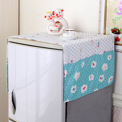 Refrigerator cover cloth dust cover single door to double opening refrigerator cover cloth towel lace washing machine cover curtain cloth art heart printing double door