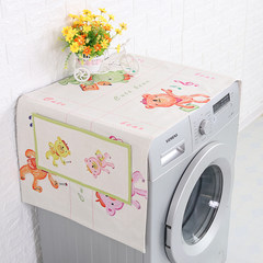 Single-door refrigerator, washing machine, bedstand, all-purpose cover, cartoon, cuddly, multi-purpose receive, hanging bag cover, dust-proof cover, two bear table flags 30× 150 cm