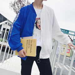 Men fall 2017 new spring coat trend of Korean all-match slim handsome BF wind autumn student couples 3XL white