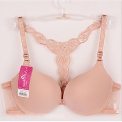 Back cross gather small chest sexy underwear buckle neck without the mark before the summer lady a steel ring bra set D color single bra 32/70A is thinner and thinner