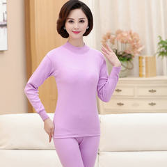 Long johns old lady mother cotton underwear thin cotton sweater sweater pants suit old line M/85 (85-100 Jin) The color purple (lead)