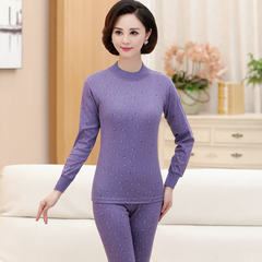 Long johns old lady mother cotton underwear thin cotton sweater sweater pants suit old line M/85 (85-100 Jin) Lilac (lead) printing