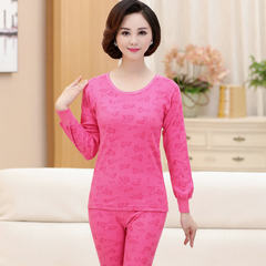 Long johns old lady mother cotton underwear thin cotton sweater sweater pants suit old line M/85 (85-100 Jin) Printing (low collar).