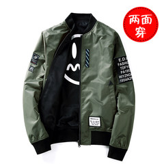 2017 new style jackets in autumn, men's big size, aviator's jacket, Korean style, casual baseball, fashion men's wear M Army green