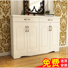 The shoe of European garden entrance ivory white paint solid wood thin American shoe multifunctional shoe cabinet promotional bag mail Assemble Self installed customers straight down 150, consulting customer service
