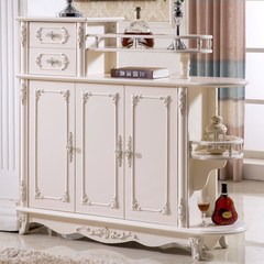 European hall double shoe cabinet room interval cabinet for household composite shoe white high-low cabinet porch Ark Assemble 1.38 meters between the Cabinet Office [] gold delivery and installation
