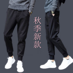 Autumn pants men casual pants loose pants pants feet. The trend of Haren Wei pants fall boy pants 2XL 140-152 Jin black