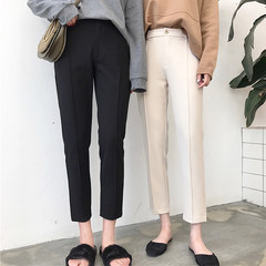 Nine straight pants fall 2017 all-match waist Slim New Korean cigarette pants female Harlan suit S Please take 60 dollars or more pants compared with us