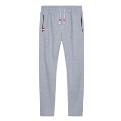 Every day special spring and autumn thin sports pants, men's pants loose straight cylinder pants, trend pants men's self cultivation casual pants 3XL Light grey
