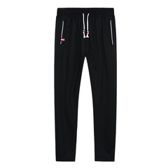 Every day special spring and autumn thin sports pants, men's pants loose straight cylinder pants, trend pants men's self cultivation casual pants 3XL black