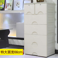 Kang Jia 6205 extra large thickening cabinet, plastic drawer cabinet, baby wardrobe, lockers, shoe cabinet Beige beige 2 layer