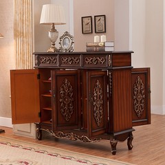 The European and American shoe Chinese wood furniture hall bedroom cabinet cabinets interrupted kitchen cabinets Miaojin shipping Ready 1.26 meters on both sides