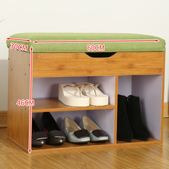 Home door change shoes stool, solid wood storage stool, lockers, shoes stool, simple modern shoes hanger Assemble PZ0201T1 bamboo color