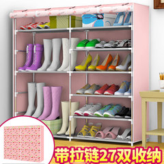 Shoe shoe multifunctional household dust multi-layer simple simple modern shoes shelf containing the family economy Cherry zipper