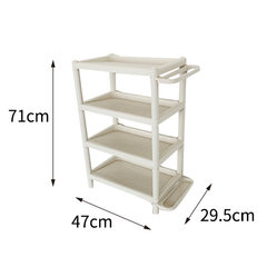 Poly Cute Japanese style shoes shelf, simple home shelf, plastic multilayer assembly storage shoe cabinet four layers