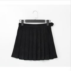 2017 new female summer skirt pleated skirt waist slim skirt A A-line skirt student anti body skirt XS Atmospheric Black