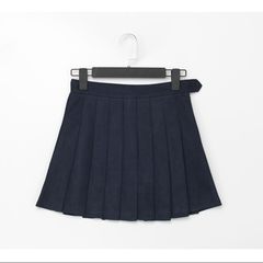 2017 new female summer skirt pleated skirt waist slim skirt A A-line skirt student anti body skirt XS Deep green