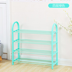 Removable dormitory simple shoe rack storage rack type multilayer household shoes combination shoe rack small balcony economy 1004 four layers (green)
