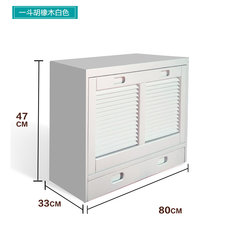 Modern simple solid wood shoes cabinet, large capacity balcony lockers, multifunctional tipping cabinet, oak hall entrance cabinets Ready A bucket of 33cm thick [white]