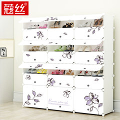 Corde wire simple shoe plastic dustproof modern minimalist multi-layer economic type door storage rack assembly Hand drawn flower boots with 3 rows and 7 layers
