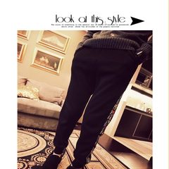 Oversized loose thin sports pants with Velvet Pants MM200 Jin Haren fat thickened winter pants female trousers 3XL [170-200 Jin] Black [single paragraph without flannel]