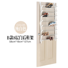 The door on the wall hanging rack iron storage rack assembly multilayer creative slippers simple IKEA small shoe 8 layers of B