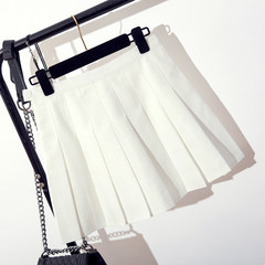 2017 new female summer skirt pleated skirt waist slim skirt A A-line skirt student anti body skirt 3XL white