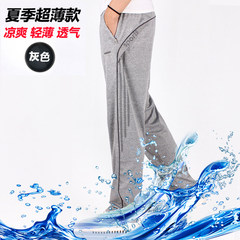 Winter and winter sports pants, men loose and cashmere thickening, men's Pants Plus fertilizer, XL, straight pants, sports pants, casual pants 3XL Grey (summer thin money)