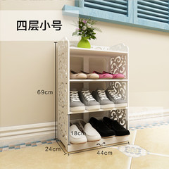 Creative shoe racks are European style hollow dust multi-layer shoe carved entrance storage rack for environmental protection Four layers of trumpet (Baroque flower)