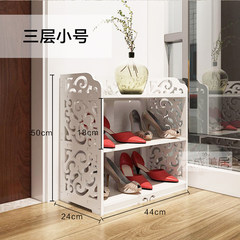 Creative shoe racks are European style hollow dust multi-layer shoe carved entrance storage rack for environmental protection Three layers of trumpet (Baroque flower)
