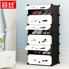 Corde wire rack simple modern economic simple combination shoe rack storage rack assembly multilayer plastic shoe 1 rows and 6 layers