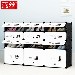 Corde wire rack simple modern economic simple combination shoe rack storage rack assembly multilayer plastic shoe 3 Row 4 layer boots cabinet