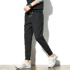 The trend of pants in the autumn, baggy pants, corduroy pants, loose students, teenagers, Haren casual pants 3XL 602 black