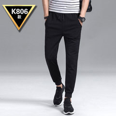 Special offer every day sweatpants BOYS PANTS male pants 2017 new trend of summer spring tide all-match. 3XL 806 black