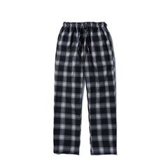 @ harbor boy, literary man, 2017, autumn and winter lovers, Korean Plaid thickening casual pants, loose straight tube pants M black