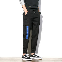 Male pants loose ulzzang fall 2017 all-match upon the new trend of Korean sports leisure pants Haren 3XL K726 black