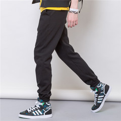 Winter sports pants men loose with cashmere trousers pants and thickened closing upon boys Guardian pants, casual pants 3XL Black / spring / autumn