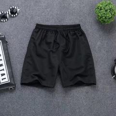 Summer casual shorts 5 pants pants color embroidery movement trend of Korean youth 5 autumn trousers S Three black
