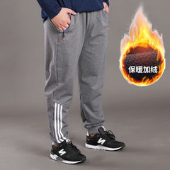 The new fertilizer in autumn and winter sports Pants XL's trousers, casual pants feet thick cotton stretch pants who shut 3XL Gray D paragraph [cashmere]