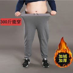 The new fertilizer in autumn and winter sports Pants XL's trousers, casual pants feet thick cotton stretch pants who shut 3XL [with] upon pure grey velvet