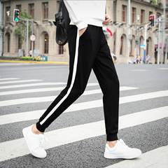 Slim casual pants with thick Velvet Pants. Haren male feet long pants pants students fall upon the tide 3XL Upon a bar [autumn] without hair