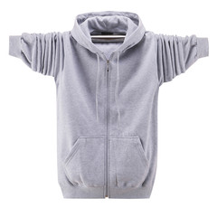 Every big man with special offer code cardigan cashmere sweater hooded casual Metrosexual sleeved Hooded Hoodie student movement Great clothes, must look at size Light grey