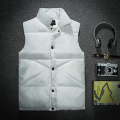 Feather cotton vest male winter short vest couple size thick coat trend of Korean handsome vest vest Collection + shopping cart priority delivery 5833 white