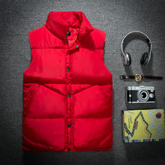 Feather cotton vest male winter short vest couple size thick coat trend of Korean handsome vest vest Collection + shopping cart priority delivery 5833 red