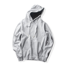 Shawn Yue tide brand casual hooded head color sweater couples dress coat thickness of male and female adolescents. S Light gray (thin)